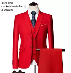 Trajes de boda para hombres Blazers 3 piezas boda negocios 2 conjuntos chaleco pantalones abrigos chaquetas clásicas completas de lujo formales on internet