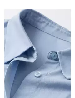 Image of TOYOUTH informal-Blusa de manga larga para mujer, camisa con cuello vuelto, diseño de bolsillo, Color contrastante, otoño, 2024