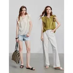 TOYOUTH Blusa Mujer Camisa 2025 Verano Nueva Camisa 8522002 - Eleganzie