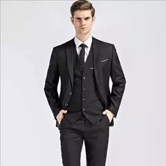 Trajes para hombres elegantes, Blazers de 3 piezas, 2 conjuntos, chaquetas de boda, chaleco, pantalones, moda de lujo, traje completo clásico, traje Formal 2025 - tienda en línea