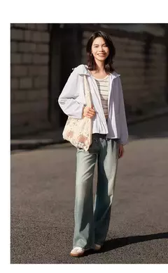 Semir-Chaqueta de malla con capucha para mujer, ropa holgada con textura refrescante, protector solar, 2024 - tienda en línea