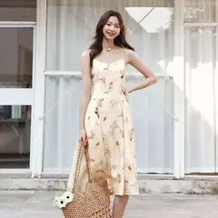 Vestido Semir para mujer, adelgazante, dulce estilo de vacaciones, nuevo vestido de verano con tiras, romántico para playa y trajes informales, 2025 en internet