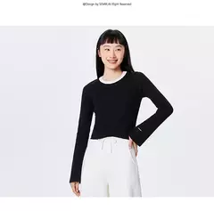 Semir-Camiseta de manga larga para mujer, camisa de fondo cómoda, ajustada, se puede usar fuera - comprar en línea