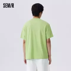 Image of Semir-Camiseta de manga corta para hombre, cómoda Camiseta de algodón, ropa básica informal, pijamas para el hogar, Primavera