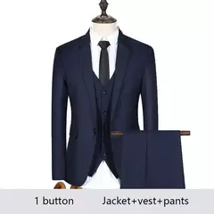 Trajes de hombre de alta calidad para boda, 2 piezas, 3 conjuntos de Blazers, chaquetas formales elegantes, chaleco, pantalones, abrigos, traje clásico completo 2024 on internet