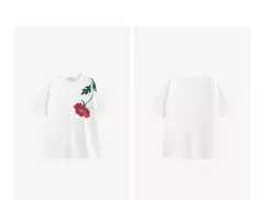 TOYOUTH-Camiseta de manga corta para mujer, jersey versátil con estampado de terciopelo Lyocell, primavera 2025 en internet