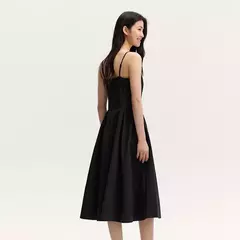 Semir-vestido adelgazante con cuello en V para mujer, a la moda ropa elegante y, de algodón puro, Estilo Vintage, verano, 2024 - online store