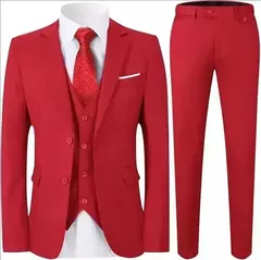 Traje elegante para hombre para boda, 3 piezas, 2 conjuntos, Blazers, chaquetas completas, chaleco, pantalones, abrigos de lujo a la moda, traje clásico Formal 2025 - comprar en línea