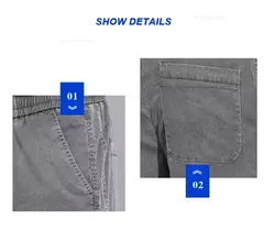 NOVEDAD DE VERANO 20224, pantalones vaqueros suaves de tela Lyocell para hombre, pantalones rectos finos sueltos con cordón en la cintura elástica, pantalones casuales de Corea - buy online