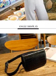 Imagen de Riñonera de moda para mujer, Bolso pequeño de cuero PU con patrón de cocodrilo multifuncional, bolso cruzado diagonal deportivo informal