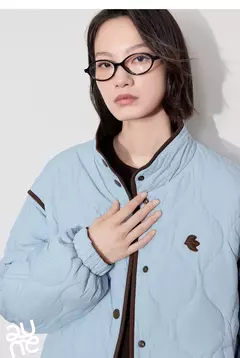 Imagen de TOYOUTH-abrigo grueso de algodón para mujer, chaqueta elegante con empalme de Color contrastante y cuello de solapa de manga larga para invierno 2024