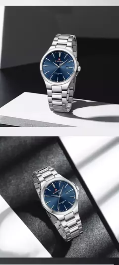 NAVIFORCE, diseño Original, relojes de moda para hombre, calendario Simple de acero inoxidable, relojes de pulsera impermeables para hombre, reloj Masculino