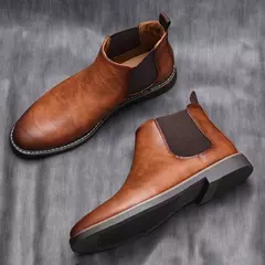 Imagen de 40 ~ 46 Botas Chelsea para hombre Botas de hombre de moda cómodas retro de marca