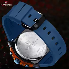 NAVIFORCE, reloj Original de lujo de alta calidad para hombre, correa de silicona, reloj de pulsera de cuarzo resistente al agua para hombre, reloj deportivo, reloj Masculino - Eleganzie