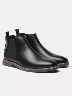 40 ~ 46 Botas Chelsea para hombre 2024 Botas cómodas de cuero de moda para hombre - Eleganzie
