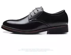 Imagen de Zapatos de cuero transpirables para hombre, suela suave de cuero negro, zapatos informales formales de negocios para padrinos de boda, primavera y otoño
