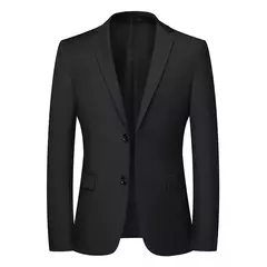 Blazer nuevo para hombre, moda de negocios, Color sólido, estilo británico, trabajo profesional, vestido de boda para novio, chaqueta Blazer para padrino - online store
