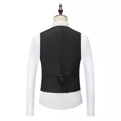 Traje de hombre de alta calidad, conjunto de 3 piezas, Blazers elegantes para boda, chaqueta de lujo con cuello de lazo, pantalones, chaleco, abrigo clásico Formal, disfraz 2024