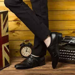 Zapatos Oxford elegantes y elegantes, zapatos de hombre de talla grande, zapatos de vestir para hombre, mocasines de vestir de cuero para hombre, zapatos sin cordones para hombre