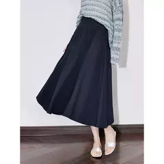 TOYOUTH falda de mujer 2025 primavera nueva falda de paraguas de línea A hasta el tobillo de algodón con bolsillo Irregular - Eleganzie