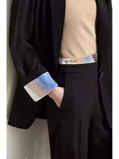 Amii-abrigo de sastre minimalista para mujer, chaqueta holgada de longitud media con cuello de solapa y estampado de retazos, para oficina, novedad de otoño, 2024, 12443016 - Eleganzie