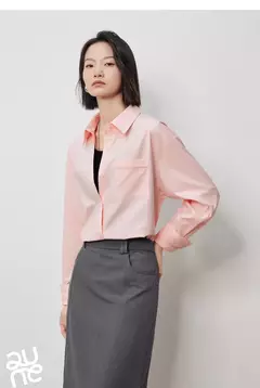 Imagen de TOYOUTH-Blusa de manga larga para mujer, camisa bordada con cuello tipo Polo, ropa de trabajo informal para oficina, Otoño, 2024