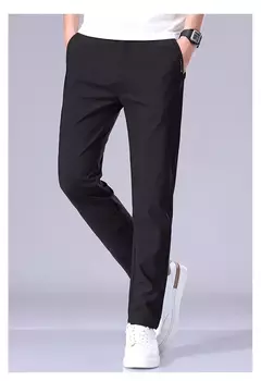 2025 Joggers de verano para hombre, tela fina de seda de hielo, pantalones casuales elásticos de cuatro lados, pantalones Cargo, ropa de calle, pantalones de chándal on internet