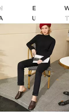 AMII Minimalism Jeans para mujer 2022 otoño pies delgados moda Casual todo-fósforo algodón ligero elástico pantalones hasta el tobillo 12260078