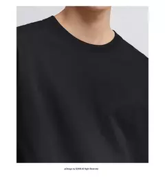 Image of Semir-Camiseta de manga larga para hombre, capa interior de algodón puro, Top básico de primavera 2025, Color sólido, estilo básico versátil para pareja