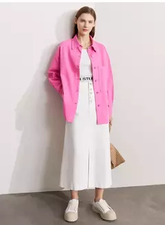 Imagen de AMII-chaquetas vaqueras minimalistas para mujer, abrigos holgados de 2022 algodón, de estilo hong kong, a la moda, 100%