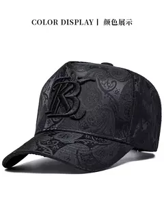 Gorra de béisbol alta con bordado a la moda para hombre, gorra informal con estampado de anacardo para exteriores, adorno facial para las cuatro estaciones, 2024 - tienda en línea