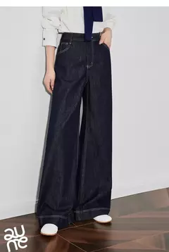 TOYOUTH mujeres Denim Jeans 2025 primavera nueva cintura alta lavada recta pierna ancha Slim Fit pantalones largos - comprar en línea