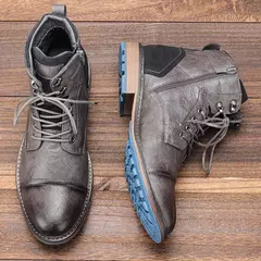 Talla 7-13 Botines para hombre Botas de cuero para hombre Bota de marca para hombre # AL605 - Eleganzie