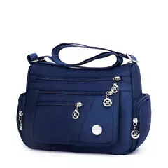 Bandolera de hombro informal para mujer, bolso Oxford impermeable con cremallera, paquete de bolsos cruzados de viaje de gran capacidad para mujer