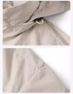 Image of SIMWOOD 2025 Primavera Verano de gran tamaño fino ligero al aire libre chaquetas con capucha ocultas hombres chaqueta de tela arrugada