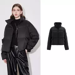 TOYOUTH-abrigo de plumón para mujer, chaqueta informal con cremallera y cuello levantado, plumón de pato blanco 20224, otoño e invierno, 90% en internet