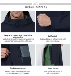 ICEbear 2023 Abrigo de algodón de longitud media para hombre primavera y otoño MWB21665D 2023 on internet