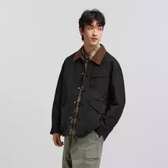 Chaqueta Semir para hombre, ropa de trabajo con solapa de pana de retales, prendas de vestir exteriores, Top Vintage de moda, primavera 2025 - online store