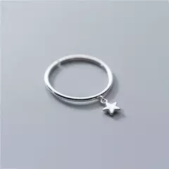 Anillo Ajustable de Plata 925 – Diseño Minimalista en Forma de Estrella - buy online