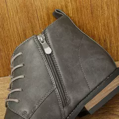 Imagen de Botas cómodas de cuero al tobillo para hombres Botas para hombres Marca de moda