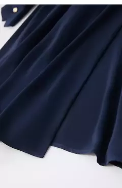AMII minimalista 2024 otoño mujer solapa nueva camisa suelta falda viajero botón geométrico oblicuo falso vestido de dos piezas 12443194 - Eleganzie