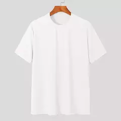 Ropa de verano para hombre, camiseta ligera de lujo, ocio, manga larga, cuello redondo, drapeado, Color sólido, camisa básica holgada, prendas de punto populares