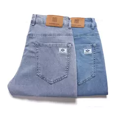 Pantalones vaqueros Lyocell de seda de hielo para hombre, pantalones vaqueros rectos holgados ultrafinos de verano, pantalones suaves y cómodos de marca para hombre, pantalones azul claro - online store