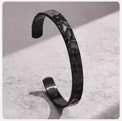 Vnox Pulseras vikingas nórdicas para hombres y mujeres, brazalete de acero inoxidable martillado hecho a mano, joyería de regalo Rock Punk - tienda en línea