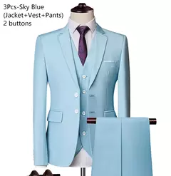 Blazers para hombre, conjuntos de 3 piezas, trajes formales elegantes para boda, chaleco completo de lujo para negocios, pantalones, Abrigos, Chaquetas clásicas - Eleganzie