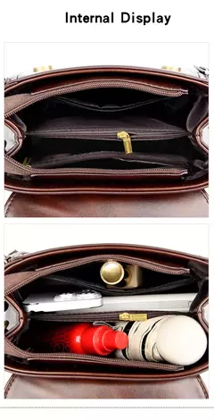 Imagen de Bolsos con asa superior de cuero suave para mujer, bolsas de mensajero de hombro de diseño lujoso, bolsos y monederos de alta calidad, bolso principal para ir al trabajo