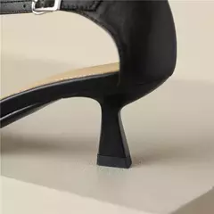 FEDONAS-Sandalias de piel auténtica con correa fina para mujer, zapatos de tacón alto con correa en el tobillo, para verano, boda, fiesta, graduación, 2025 - Eleganzie