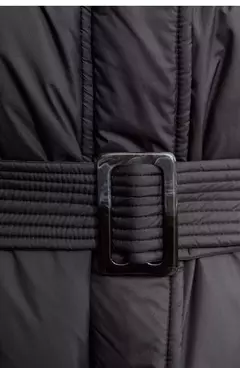 AMII-Abrigo acolchado de plumón minimalista para mujer, abrigo largo con capucha y cinturón, ligero y cálido, ropa de abrigo de moda para invierno, 2023, novedad de 12344187 - comprar en línea