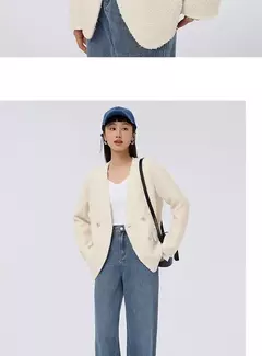 Semir-chaqueta con cuello en V para mujer, abrigo elegante con fragancia pequeña, moda para viajar, primavera 2023 - Eleganzie
