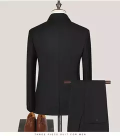 Trajes de hombre para boda, alta calidad, 3 piezas, conjunto elegante de 2 trajes, Blazers clásicos de lujo, chaquetas, chaleco, pantalones, ropa Formal 2024 - buy online
